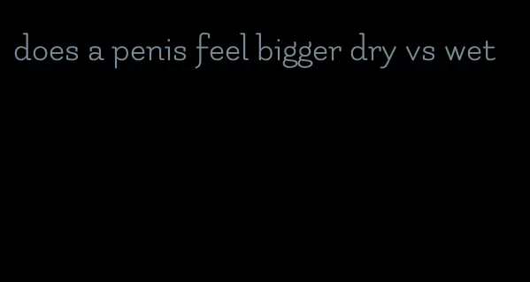does a penis feel bigger dry vs wet